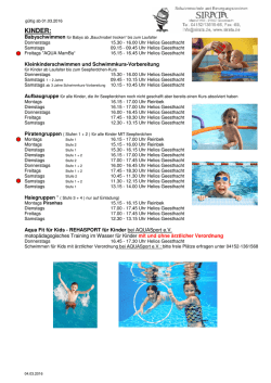 kinder - Schwimmschule und Bewegungszentrum SIRATA