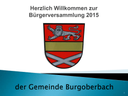 Bürgerversammlung 2015 - Gemeinde Burgoberbach