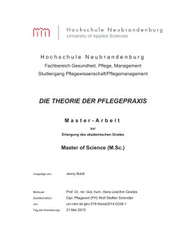 DIE THEORIE DER PFLEGEPRAXIS