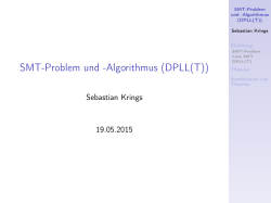SMT-Problem und -Algorithmus (DPLL(T))