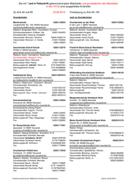 Zu Amt 40 und 65 23.09.2015 Fortsetzung zu Amt
