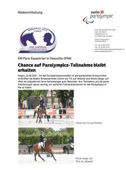 ihr Bericht. - Swiss Paralympic