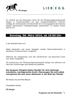 Hengstschau Programm 2016