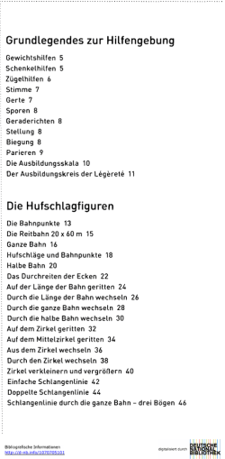 Grundlegendes zur Hilfengebung Die Hufschlagfiguren