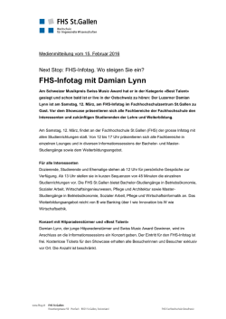FHS-Infotag mit Damian Lynn