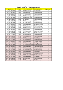 Spiele 2015/16 - TSV Neuenberg I