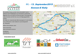 11. - 13. September2015 Sonnen-E Rally - Sonnendorf