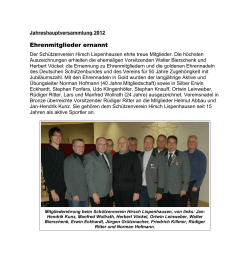 Jahreshauptversammlung 2012: Ehrenmitglieder ernannt