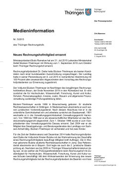 Medieninformation - Thüringer Rechnungshof