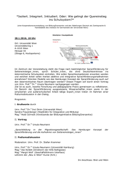 Isoliert. Integriert. Inkludiert. Oder: Wie gelingt