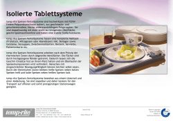 Isolierte Tablettsysteme - temp-rite