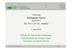 Theodor W. Adorno/Max Horkheimer