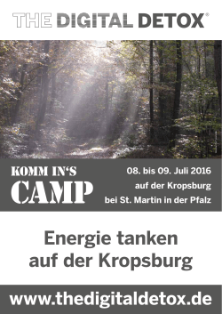 Energie tanken auf der Kropsburg