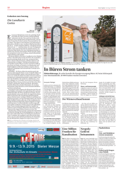 In B&uuml;ren Strom tanken