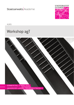 Workshop agT - Universität Luzern