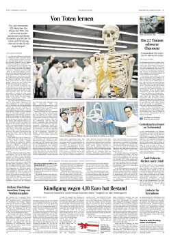 Von Toten lernen - Medizinische Hochschule Hannover