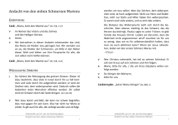 Andacht von den sieben Schmerzen Mariens