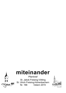 Pfarrbrief Ostern 2015 - Pfarrverband St. Korbinian in Freising