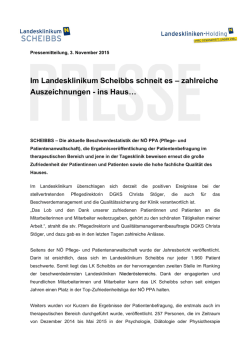 Im Landesklinikum Scheibbs schneit es &ndash; zahlreiche