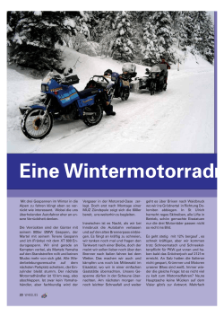 Eine Wintermotorradr