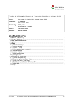 Inhaltsverzeichnis - Schule R&uuml;schlikon