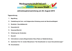 Geschäftsbericht 2014 - Werbegemeinschaft Hennef