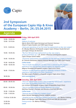 Agenda - Capio Mathilden Hospital