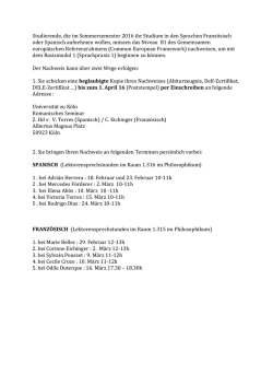 Modalitäten - Romanisches Seminar