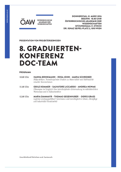 Einladung Graduiertenkonferenz DOC