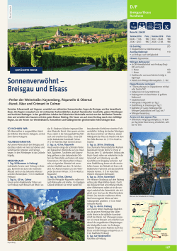 Sonnenverwöhnt – Breisgau und Elsass
