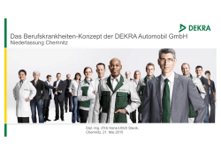 Das Berufskrankheiten-Konzept der DEKRA Automobil GmbH