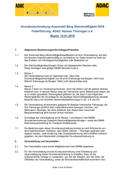 Grundausschreibung Automobil Berg Gleichm&auml;&szlig;igkeit 2016