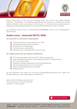 Auditor (m/w) – Automobil ISO/TS 16949