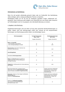 Informationen zur Buchhaltung Wenn Sie sich gerade selbst&auml;ndig