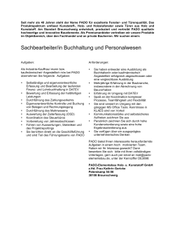 Sachbearbeiter/in Buchhaltung und Personalwesen