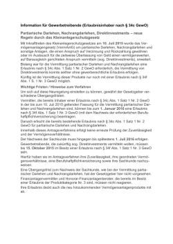 Info zum Kleinanlegerschutz