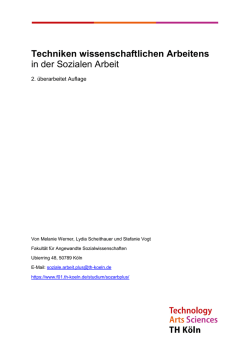 Techniken wissenschaftlichen Arbeitens in der Sozialen Arbeit