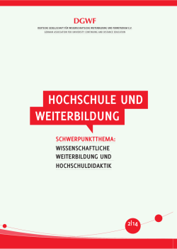 HocHscHule und Weiterbildung