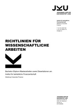 richtlinien für wissenschaftliche arbeiten