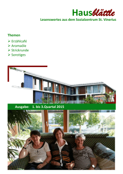 Hausbl&auml;ttle St. Vinerius, Herbst 2015 - St. Anna