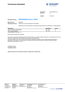 Technisches Datenblatt MASTERSAFE Silver 10203