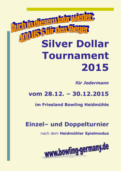 Silver Dollar Tournament 2015 - Bowling