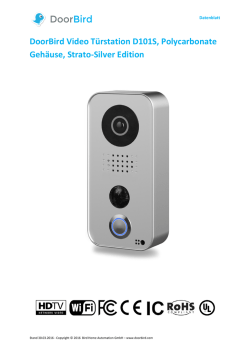 DoorBird Video T&uuml;rstation D101S, Polycarbonate Geh&auml;use, Strato