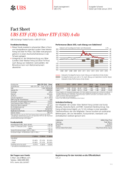FactsheetUBS ETF (CH) Silver ETF (USD) A-dis