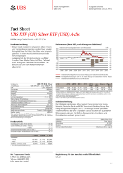 FactsheetUBS ETF (CH) Silver ETF (USD) A-dis