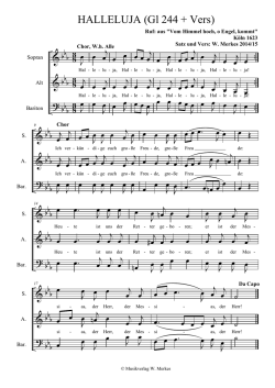 HALLELUJA (Gl 244 + Vers)