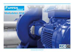 Mediadaten 2016 - Pumpen Aktuell