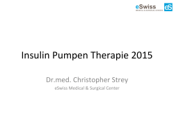 Insulin Pumpen Therapie 2015 - eSwiss