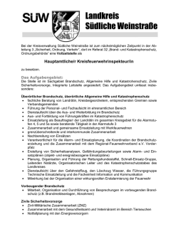 Hauptamtliche/r Kreisfeuerwehrinspekteur/in