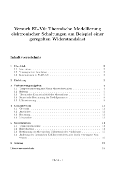 Versuch EL-V6: Thermische Modellierung elektronischer